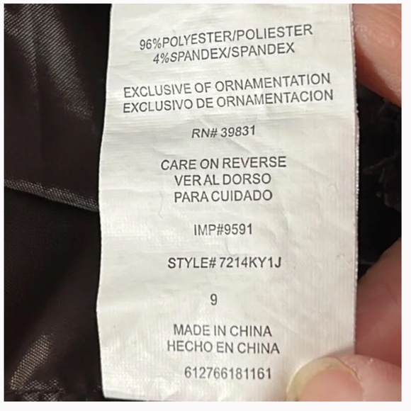 XOXO chocolate brown 2 piece pant suit set size blazer large bottom 9 - Picture 10 of 10